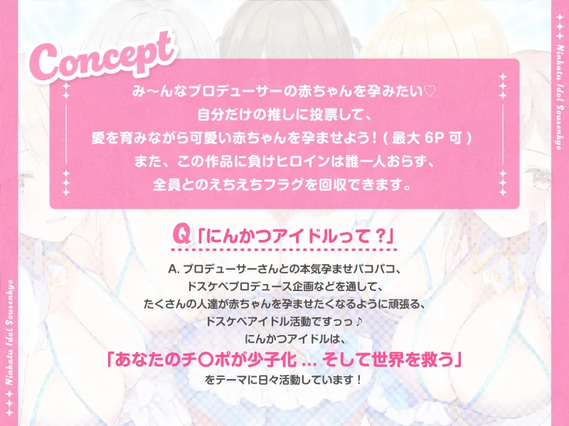 にんかつアイドル総選挙～あなたのことが大大大好きなガチ恋DSKBアイドルとの孕ませおまんこプロジェクト～