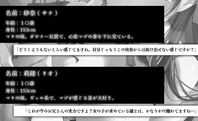 意地悪三姉妹のシコシコ誘惑 おちんちんがダメダメになる クソマゾ向け悶絶オナニーサポート