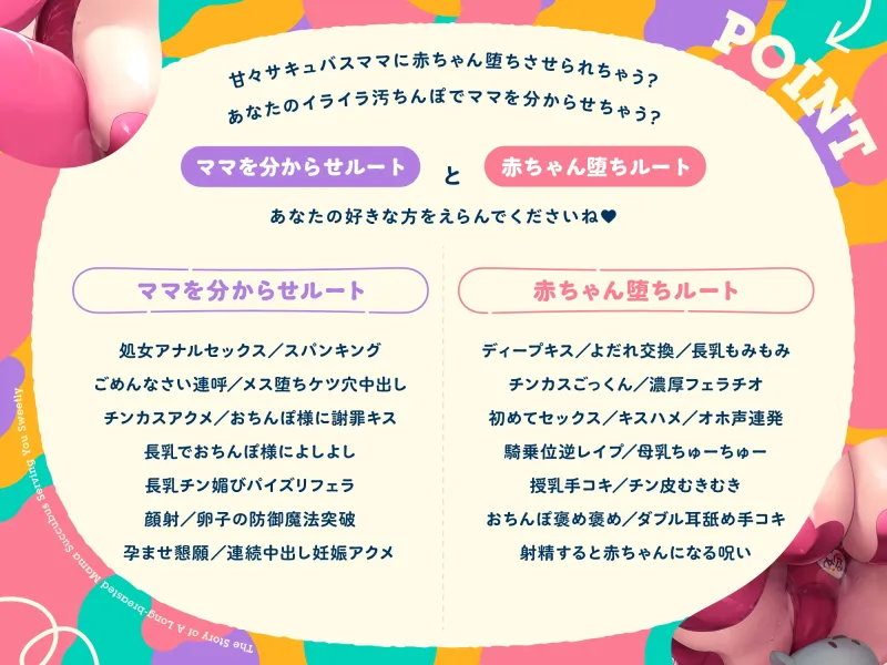 【❗️早期限定3大特典付き❗️】長乳ママサキュバスがチンカス汚ちんぽに甘媚びご奉仕してくれるお話♪