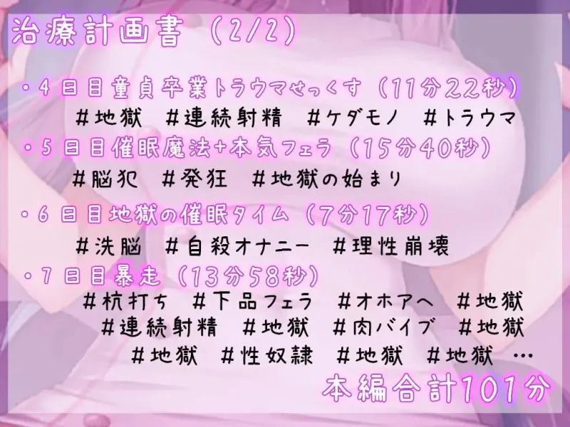 【催眠耳舐め】監獄病棟?ドSサキュバスの早漏改善治療?