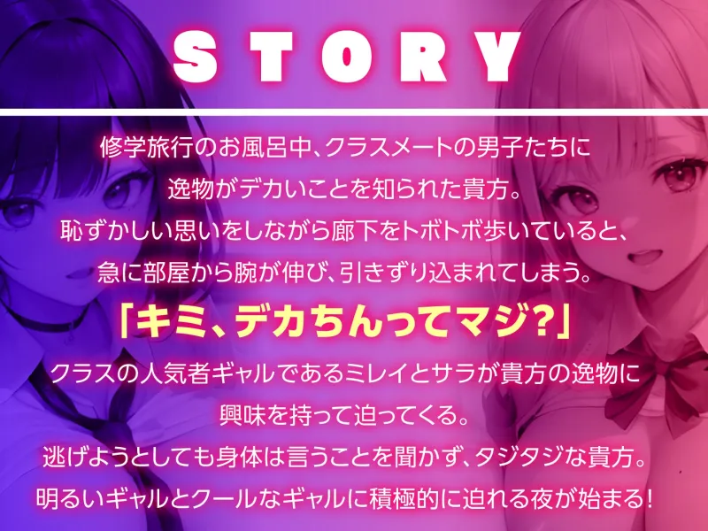 【期間限定11円】ギャル×2に誘われるハーレム修学旅行~男子禁制の部屋で中出し性交~