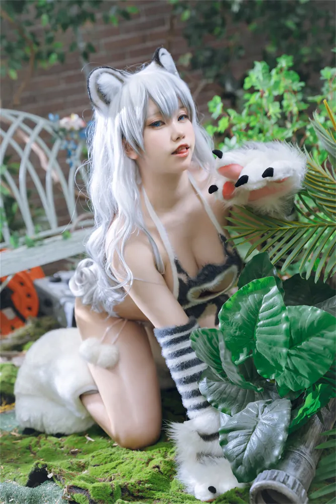 ★8K★Coser-YIBEI Vol.27 白虎獣娘福瑞 - 水 40P