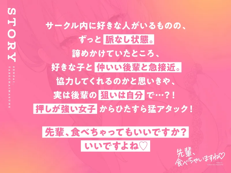 先輩、食べちゃいますね♪～愛情重め後輩に襲われマゾ責め独占愛～