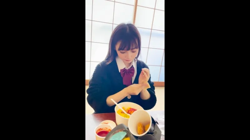 アイドルフェイスに岩海苔のようなモジャマンがたまらない！！剛毛天使【ちなちゃん(20)】と制服コスプレデート→旅館で中出し2連発の濃厚ハメ撮り