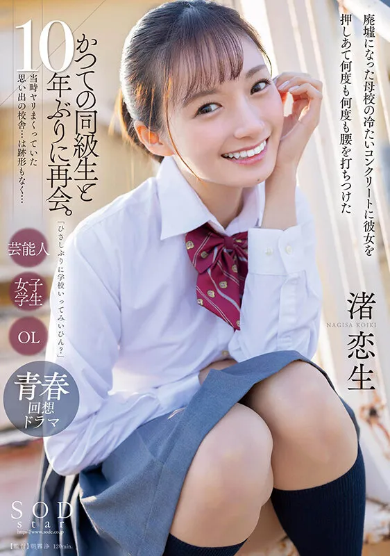 「ひさしぶりに学校いってみいひん？」かつての同級生と10年ぶりに再会。当時ヤリまくっていた思い出の校舎…は跡形もなく…廃墟になった母校の冷たいコンクリートに彼女を押しあて何度も何度も腰を打ちつけた 渚恋生