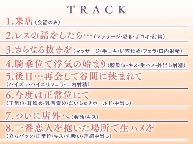 【期間限定55円】メンエス嬢との背徳な関係 -優しくて色っぽいお姉さんにチンポが誘われて…-＜KU100＞