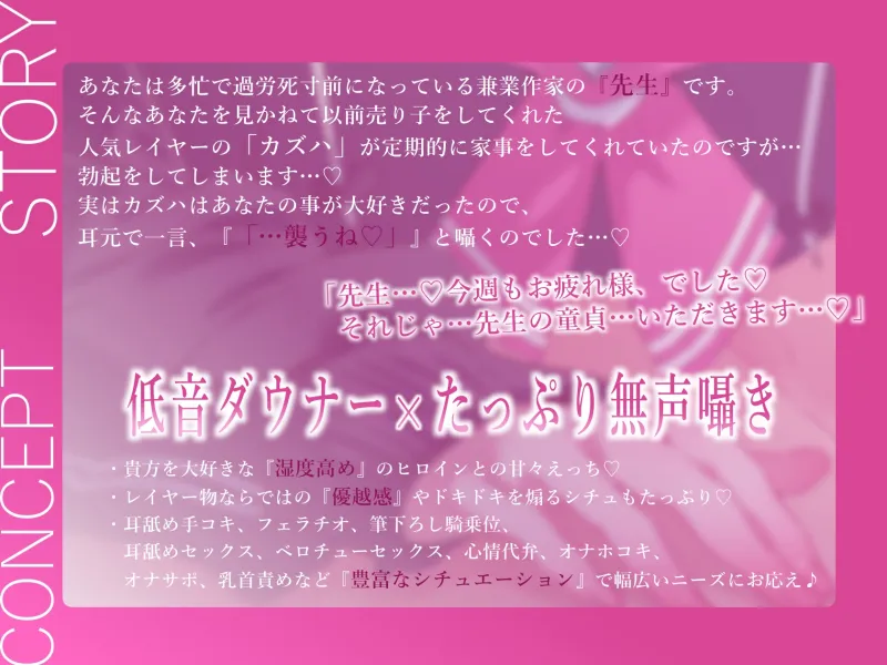 ✅早期限定特典+25%OFF✅【無声囁きたっぷり】貴方を大好きな低音ダウナー有名コスプレイヤーに湿度1000%捕食交尾【心情代弁/カウントダウン/KU100】