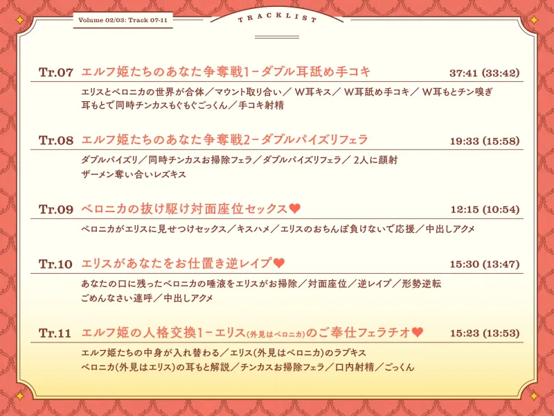 ✅早期限定5大特典!✅ハイエルフとダークエルフのお姫様がチンカス汚ちんぽに媚び媚びご奉仕してくれるお話♡【KU100】