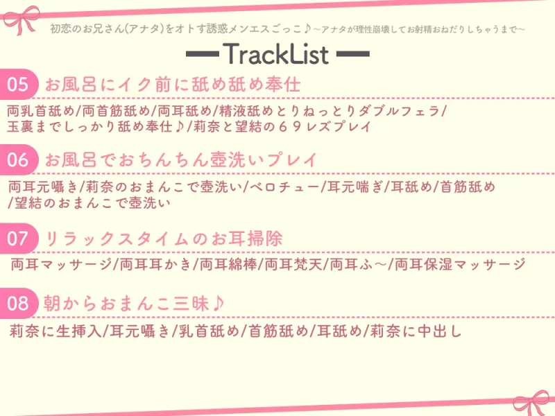 初恋のお兄さん(アナタ)をオトす誘惑メンエスごっこ♪ ～アナタが理性崩壊してお射精おねだりしちゃうまで～