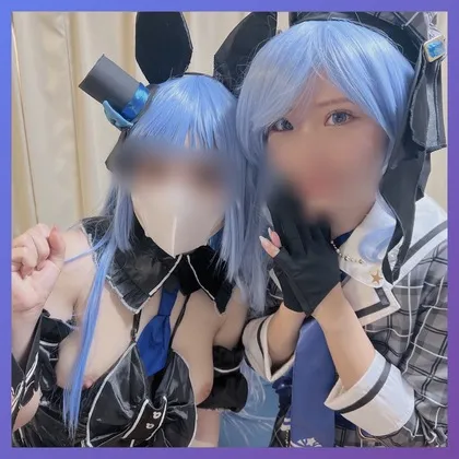 ※限定コスプレ【ハーレム】Vtuber星街すいせい×兎田ぺこら(バニーVer.)夢のコラボ