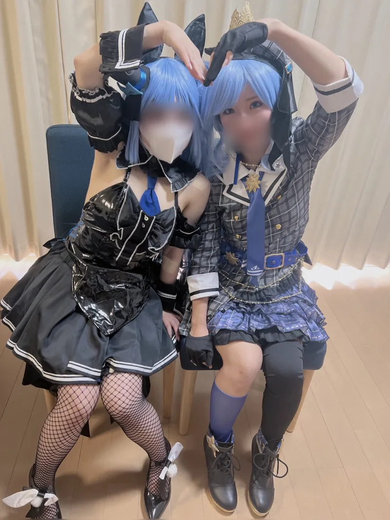 ※限定コスプレ【ハーレム】Vtuber星街すいせい×兎田ぺこら(バニーVer.)夢のコラボ