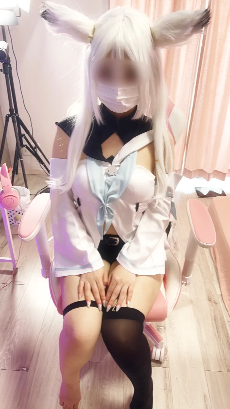 【神乳コスプレ配信】Vtuber白上フブキ伝説のIcupさほちゃん、至福のコスパイズリッ