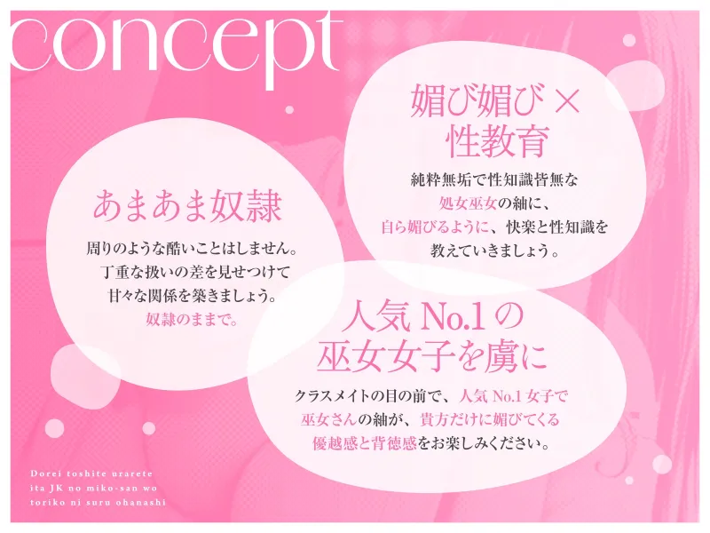 【媚び媚び性教育】奴隷として売られていたJKの巫女さんを虜にするお話