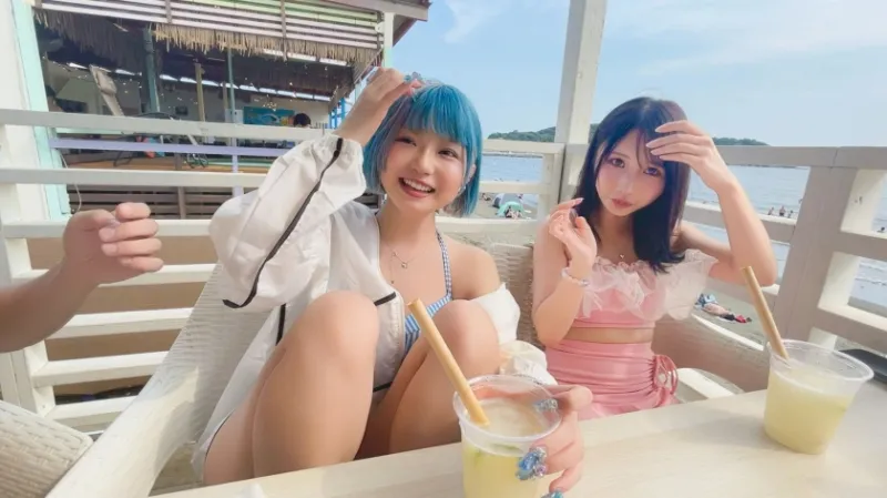 海ナンパ☆派手髪ツンデレ水着コンカフェ嬢に生ハメ中出しわからSEX！！絶品卍舌ピご奉仕フェラからの大人ピストンで孕ませぶっぱ！
