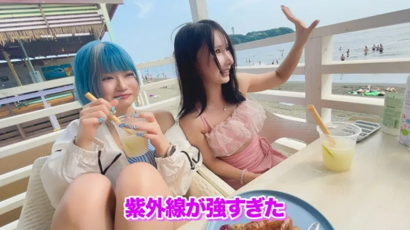 海ナンパ☆派手髪ツンデレ水着コンカフェ嬢に生ハメ中出しわからSEX！！絶品卍舌ピご奉仕フェラからの大人ピストンで孕ませぶっぱ！