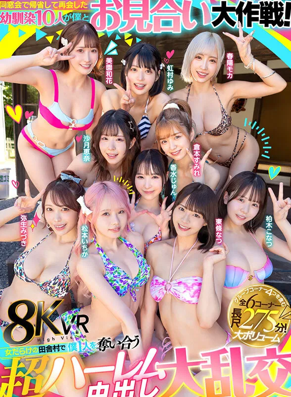 【VR】同窓会で帰省した幼馴染10人が僕とお見合い大作戦！～女だらけの田舎村で僕1人を奪い合う超ハーレム中出し大乱交～
