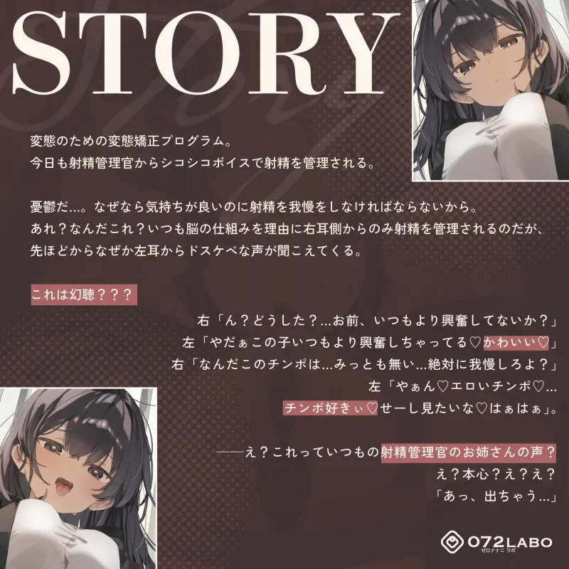 【脳バグ】命令の右耳とドスケベ本心が聞こえる左耳「右耳左耳右脳左脳」～とても厳しい射精管理官★低音ボイスお姉さんの本音～【射精管理官の本音】