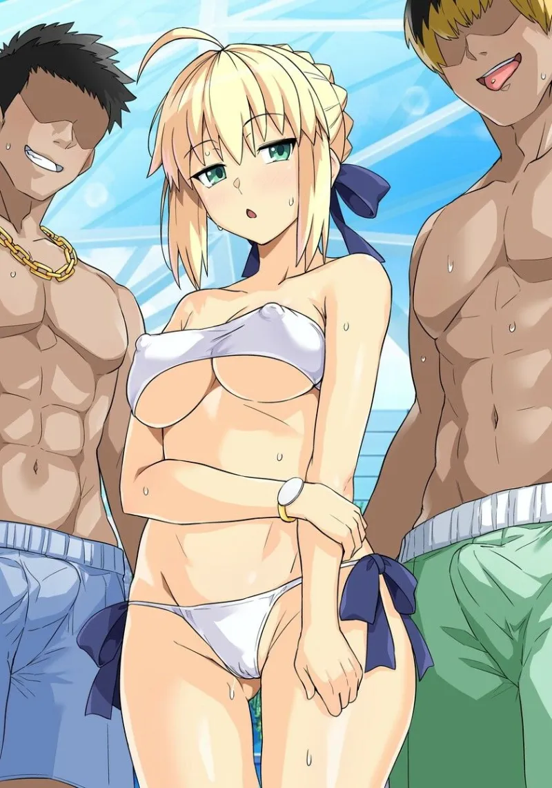 セイバーさん ヤリモクナンパ待ち プール編 （おまけミニCG集つき）