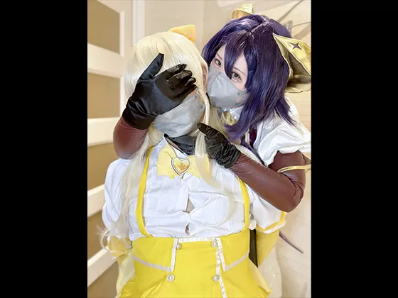 おちんちん生えた魔法少女拘束＆耳元囁きオナサポ亀頭責め！手コキ