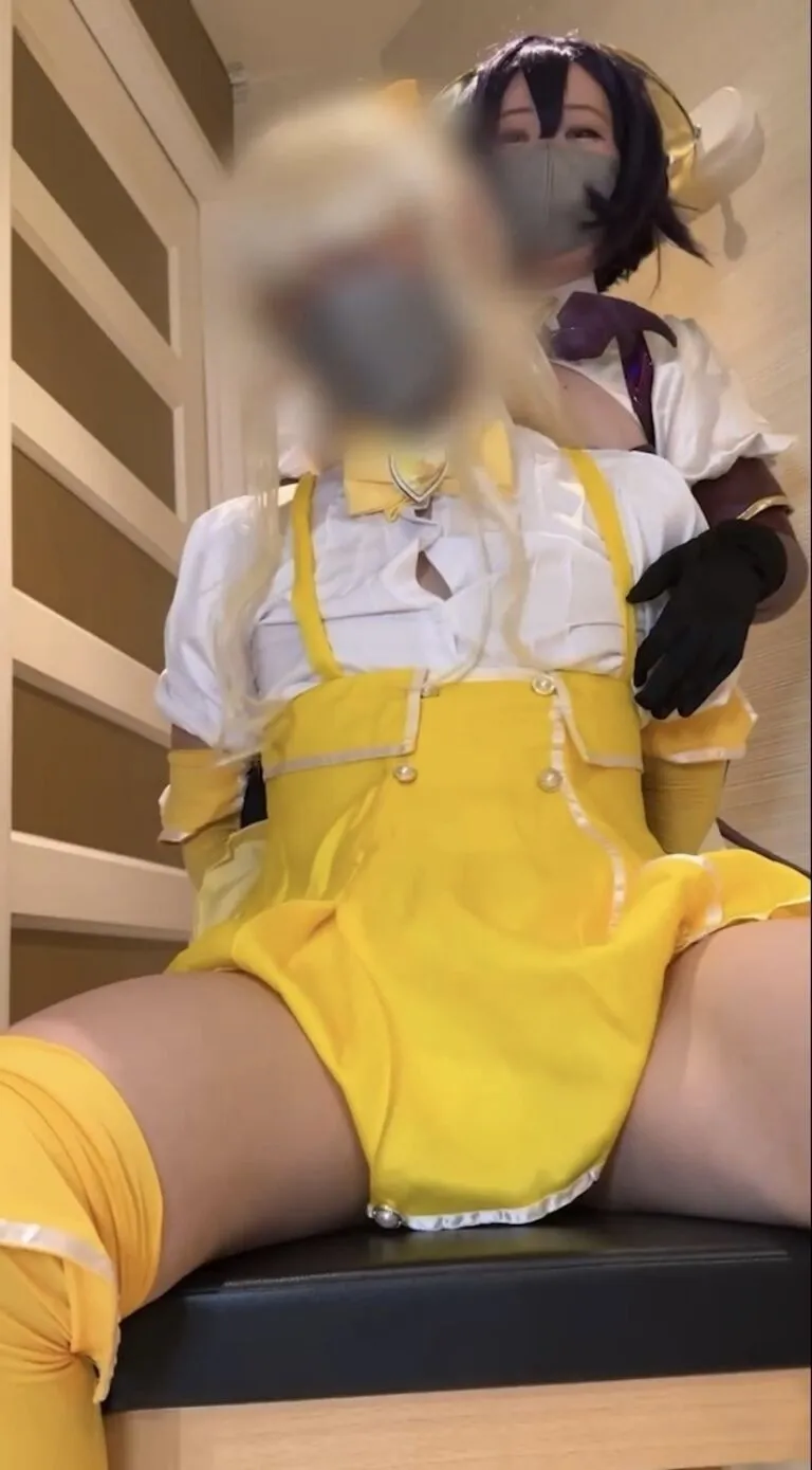 おちんちん生えた魔法少女拘束＆耳元囁きオナサポ亀頭責め！手コキ