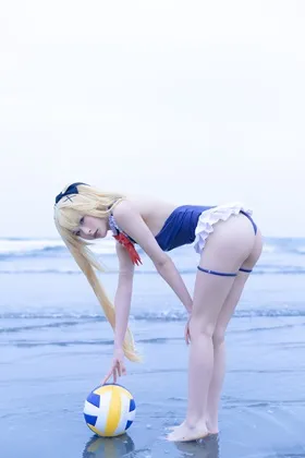 ★4K★Coser-SHIMIZU　NO.009 マリー・ローズ 青い水着　32P