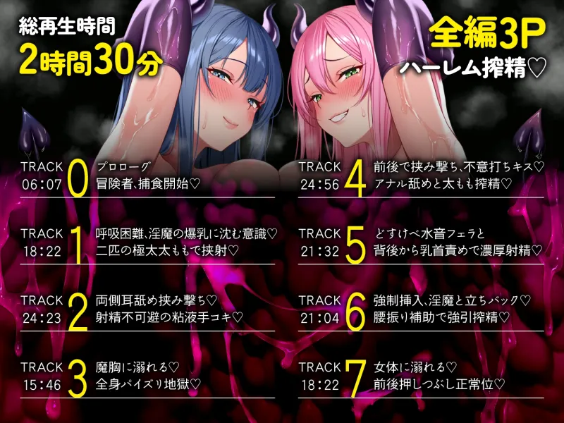 【全編密着3P】【逆レ】宝箱淫魔『双』～ミミックサキュバス～貴方はヌルヌルムチムチ巨体双子サキュバスが待ち受けるミミックに閉じ込められた！?♡