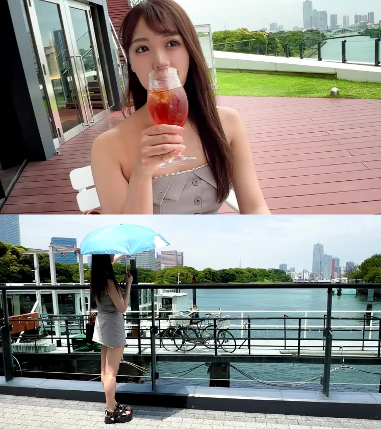 【Gcup高身長美脚の完全BODYな美女と快感SEX！】滅多にないお泊りで普段より積極的！懸命フェラやグラインド騎乗位でご奉仕！更に隣から丸見え...！？窓際立ちバックで羞恥心爆上がりw恥ずかしさで熱されたアツアツザー汁たっぷり中出し！【あまちゅあハメREC＃あお＃セフレ】