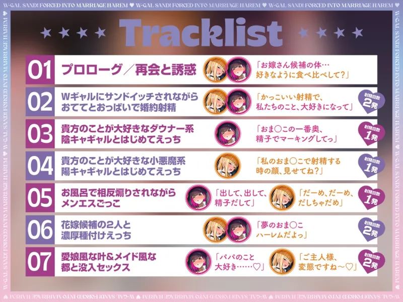 【ダウナー陰キャ×小悪魔陽キャ】Wギャルサンド！～むちむちに育った陰陽ギャルたちに結婚迫られ生ハメハーレム～