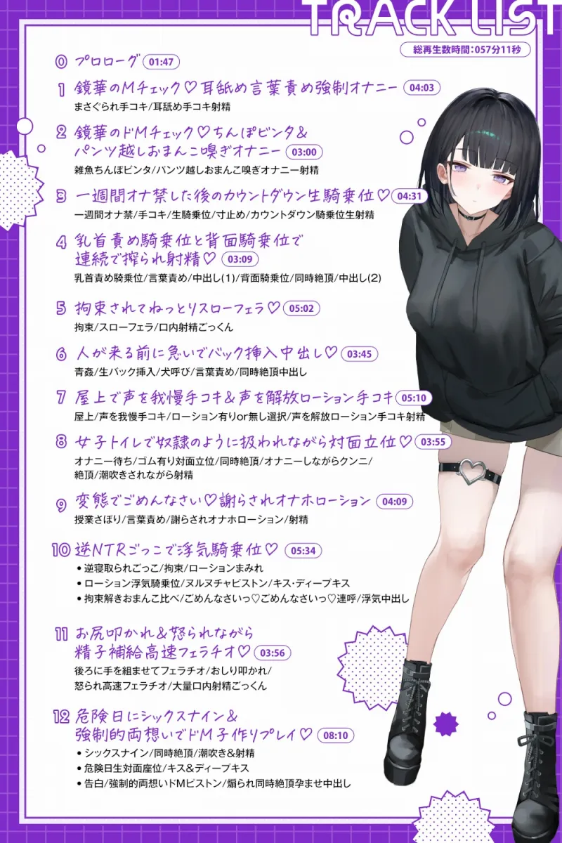 【短時間早抜きGirls♡】ドスケベ裏サークル2～ダウナー同期ちゃん♡鏡華のショート音声集～【ドM男性向け】