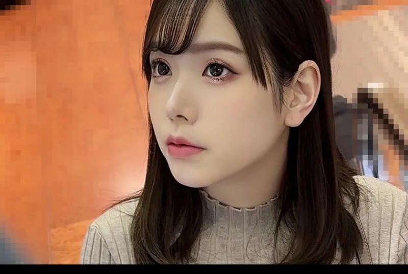 ニットワンピ娘 青P