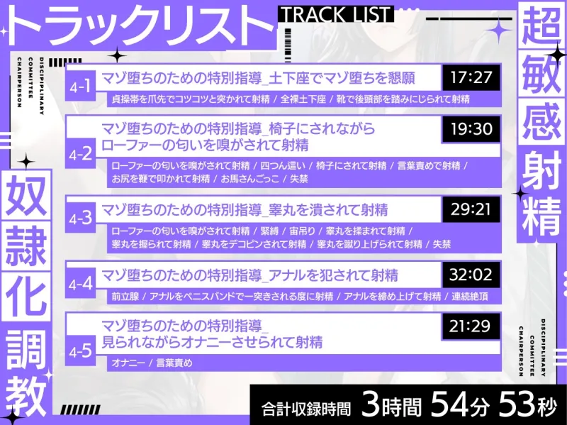 【淫紋×連続絶頂×マゾ調教】サキュバス風紀委員長による超敏感射精奴隷化調教～全男子生徒のマゾ化及び貞操完全管理計画～