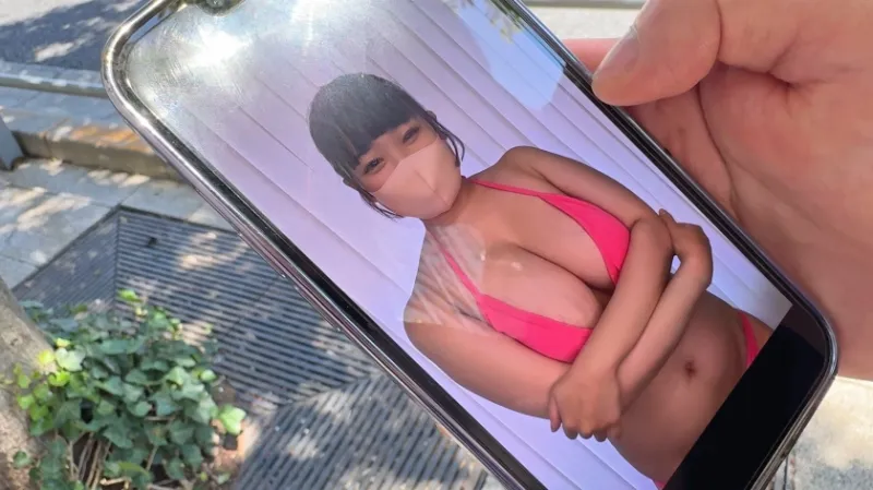 【顔出しNG】規格外Hカップ爆乳黒髪清楚系お姉さん マスクでAV出演