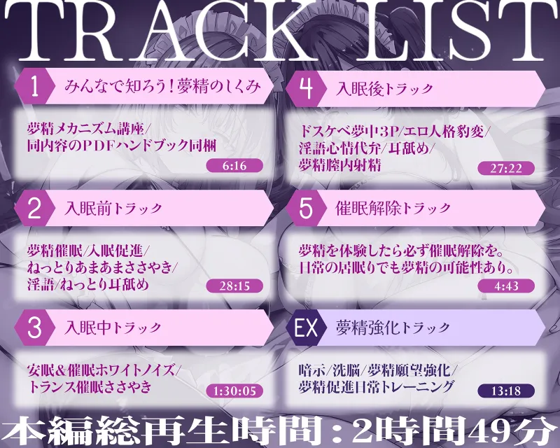 【夢精のしくみPDF同梱】実践！夢精催眠～夢の中で必ず気持ちいい射精が出来る～[安眠×夢精快感]