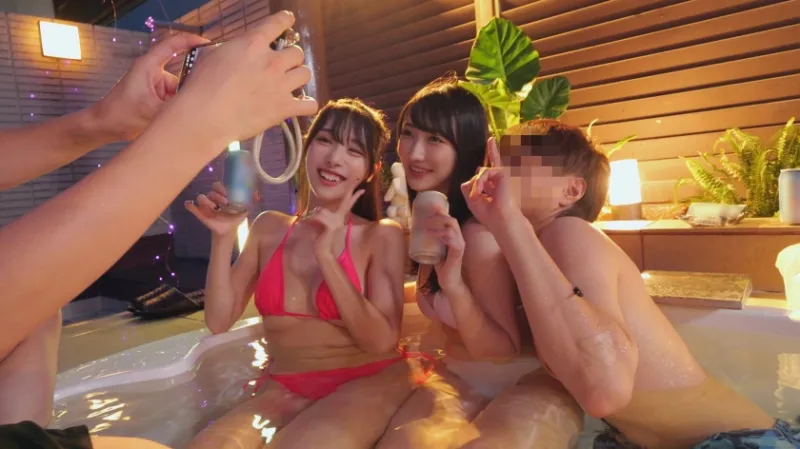 【リゾートプールで乱痴気騒ぎ】顔面偏差値80超えセクシー巨乳お姉さんと飲みまくりヤリまくり中出しぶっかけパコパコパーティin沖縄