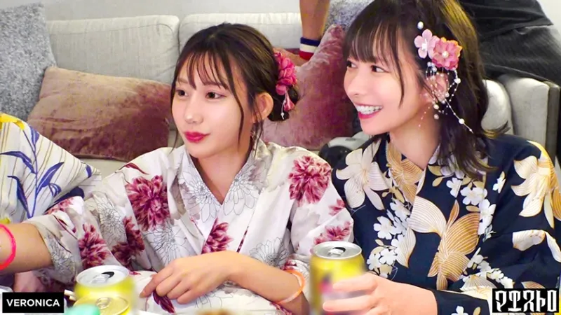 浴衣美女たちをナンパで納涼祭！盛り上がって疲れ切ったカラダに男達が群がって集団SEX！？【るる/ゆい/あかり/ひなこ】Ver.るる&ゆい