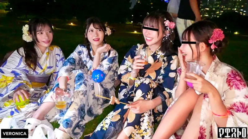 ナンパDe宅飲み！浴衣美女の可愛らしさに興奮した男達は生チン中出しSEXとヤりたい放題！？【るる/ゆい/あかり/ひなこ】Ver.あかり&ひなこ