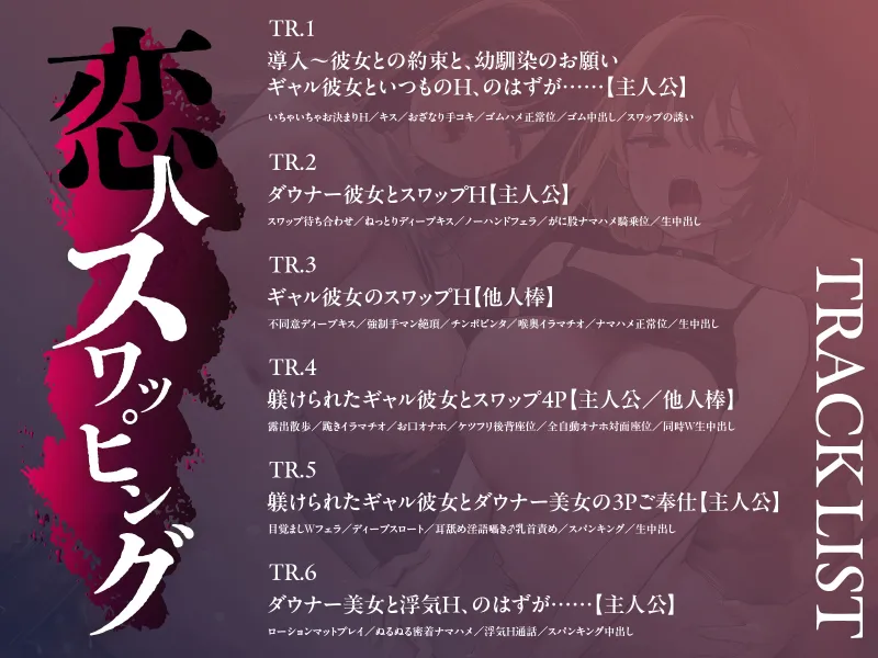 【ギャル×地味ダウナー交換】恋人スワッピング～交換した地味巨乳娘が調教済みでエロすぎた！? 生意気だったギャル彼女は変態マゾに躾られていて…隣でオホ絶頂！