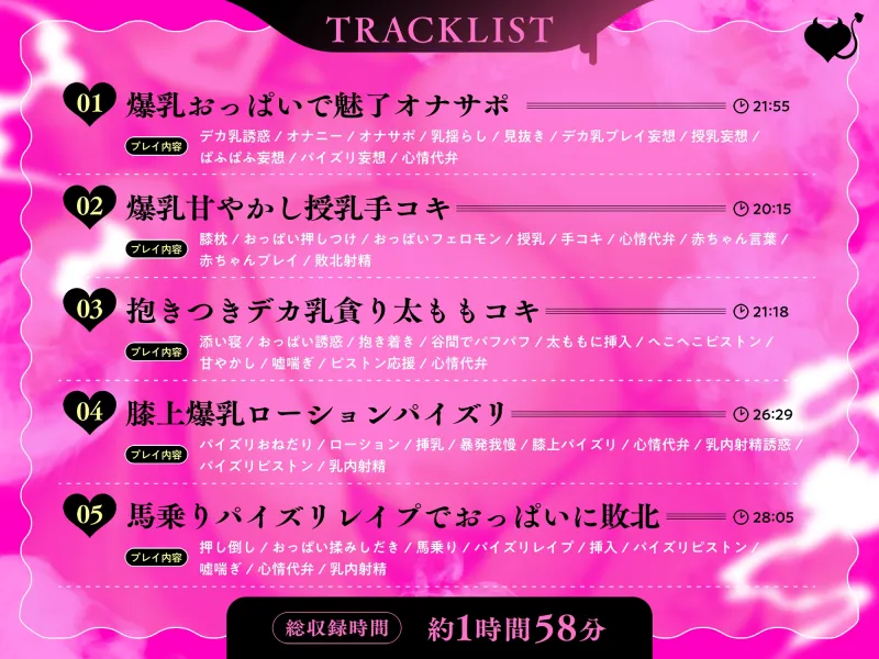 【デカ乳特化】Lカップデカ乳甘サドお姉さん乳魔による あまあま魅了爆乳おっぱいマゾ化誘惑…♡～あなたは乳魔さんの可愛いお漏らしペット…♡～